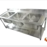 3 SINK UNIT WITH 1 UNDER SHELF
