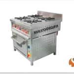 FOUR BURNER GAS RANGE WITH ELECTRIC OVEN