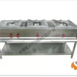 THREE BURNER GAS RANGE WITH 1 UNDERSHELF